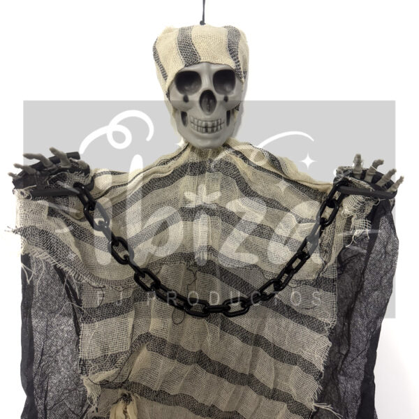 Muñeco Colgante - Preso Calavera Con Cadena