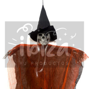 Muñeco Colgante - Bruja Calavera con Pelo