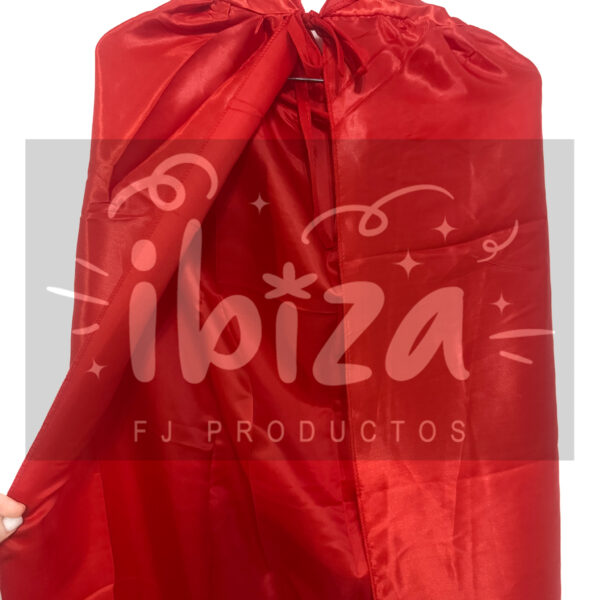 Capa Raso Roja -  Con Capucha